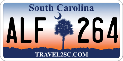 SC license plate ALF264