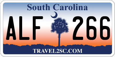 SC license plate ALF266
