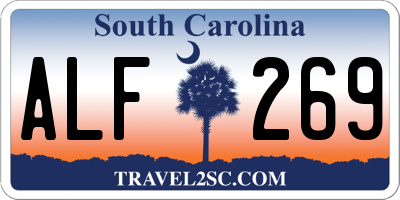 SC license plate ALF269