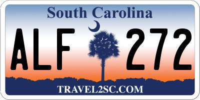 SC license plate ALF272