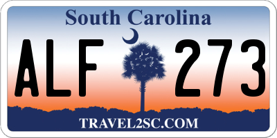 SC license plate ALF273