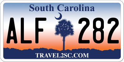 SC license plate ALF282