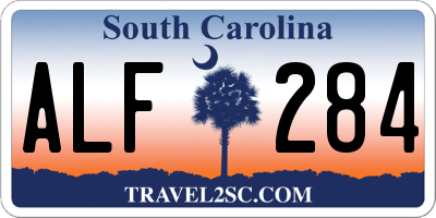 SC license plate ALF284