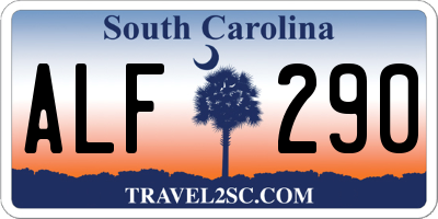 SC license plate ALF290