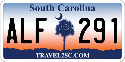 SC license plate ALF291