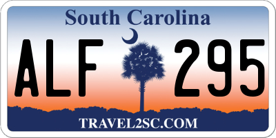 SC license plate ALF295
