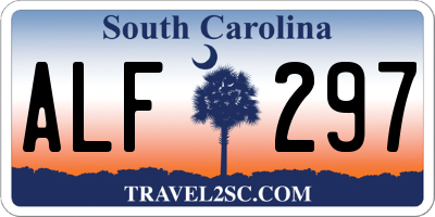 SC license plate ALF297