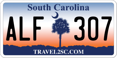 SC license plate ALF307
