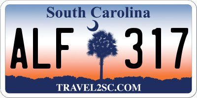 SC license plate ALF317