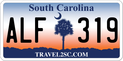SC license plate ALF319