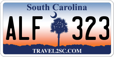 SC license plate ALF323