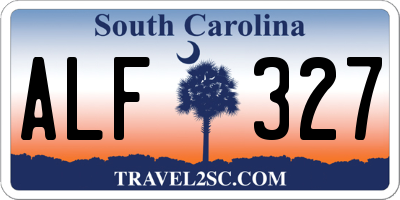 SC license plate ALF327