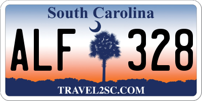 SC license plate ALF328