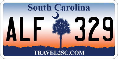 SC license plate ALF329