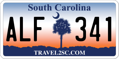 SC license plate ALF341