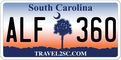 SC license plate ALF360
