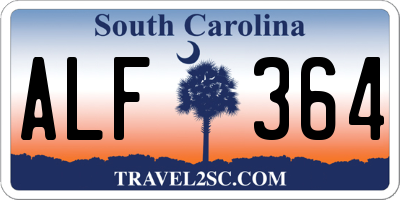 SC license plate ALF364