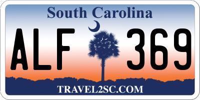 SC license plate ALF369