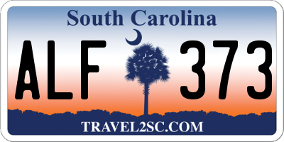 SC license plate ALF373