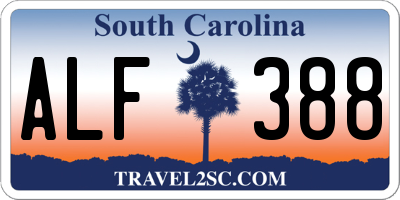 SC license plate ALF388