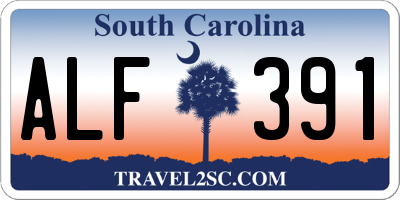 SC license plate ALF391