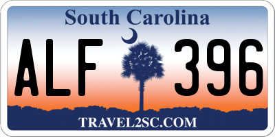 SC license plate ALF396