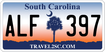 SC license plate ALF397