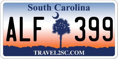 SC license plate ALF399