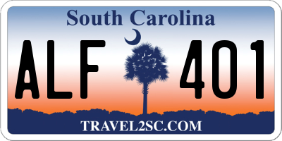 SC license plate ALF401