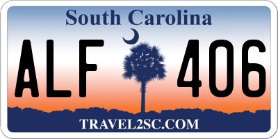 SC license plate ALF406