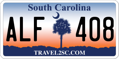 SC license plate ALF408