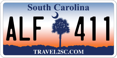SC license plate ALF411