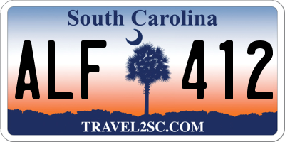 SC license plate ALF412