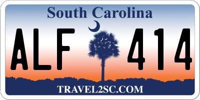 SC license plate ALF414