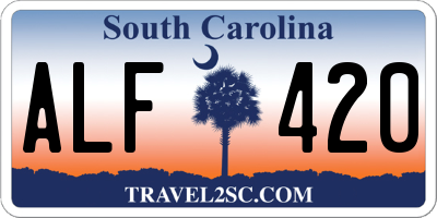 SC license plate ALF420