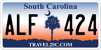 SC license plate ALF424