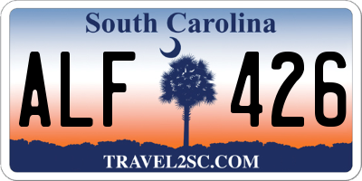 SC license plate ALF426