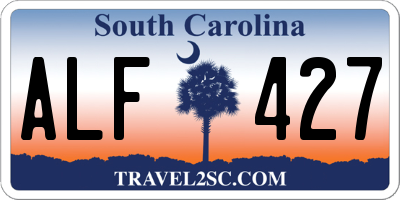 SC license plate ALF427