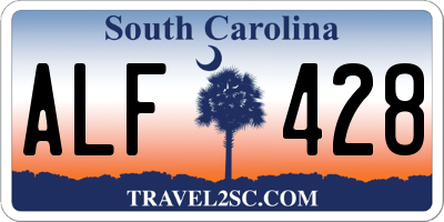 SC license plate ALF428