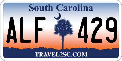 SC license plate ALF429