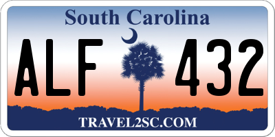 SC license plate ALF432
