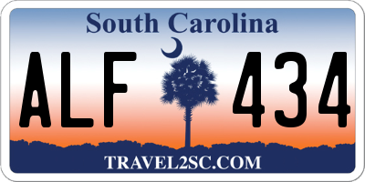 SC license plate ALF434