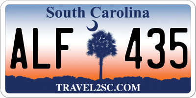 SC license plate ALF435