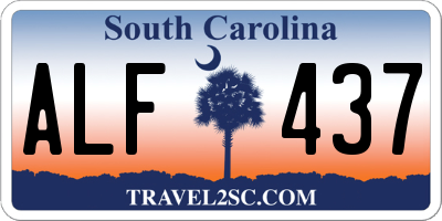 SC license plate ALF437