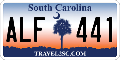 SC license plate ALF441