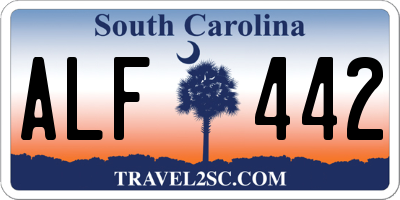 SC license plate ALF442
