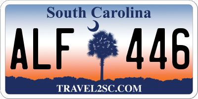 SC license plate ALF446