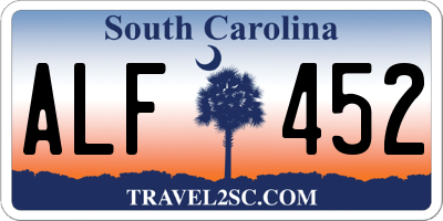 SC license plate ALF452