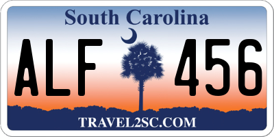 SC license plate ALF456