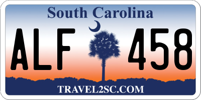 SC license plate ALF458